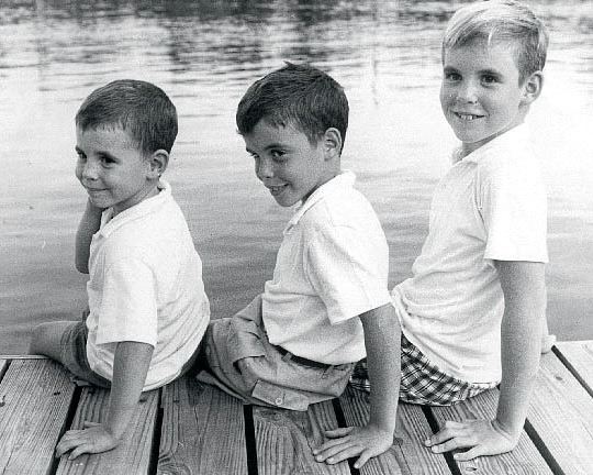 Boys in back of Pampano Beach House.